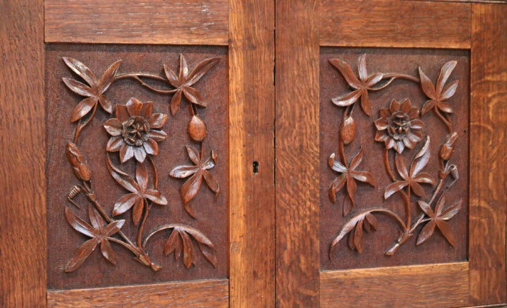 Late Victorian Oak Wall Cabinet View VI