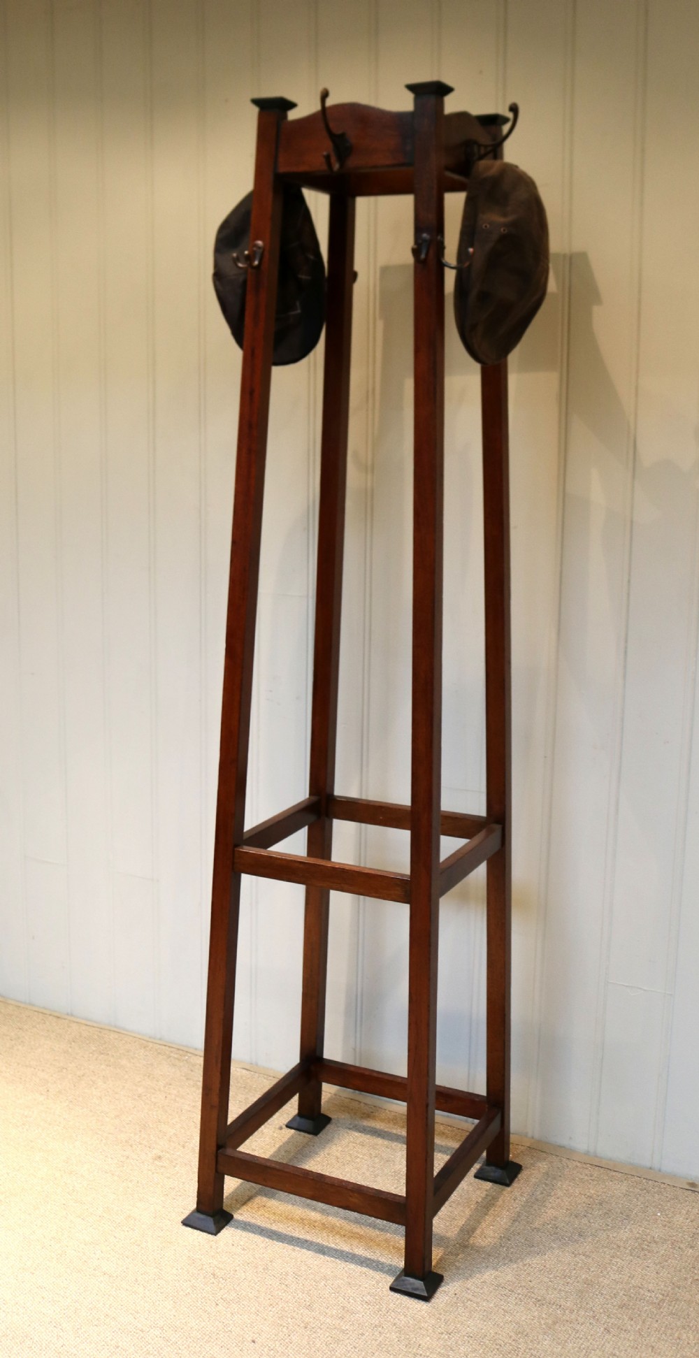 French Oak Coat And Hat Stand View V