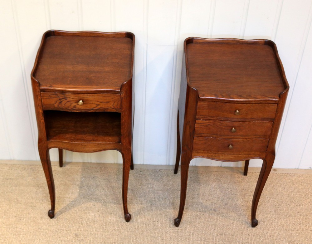 Pair Of French Oak Bedside Cabinets View III