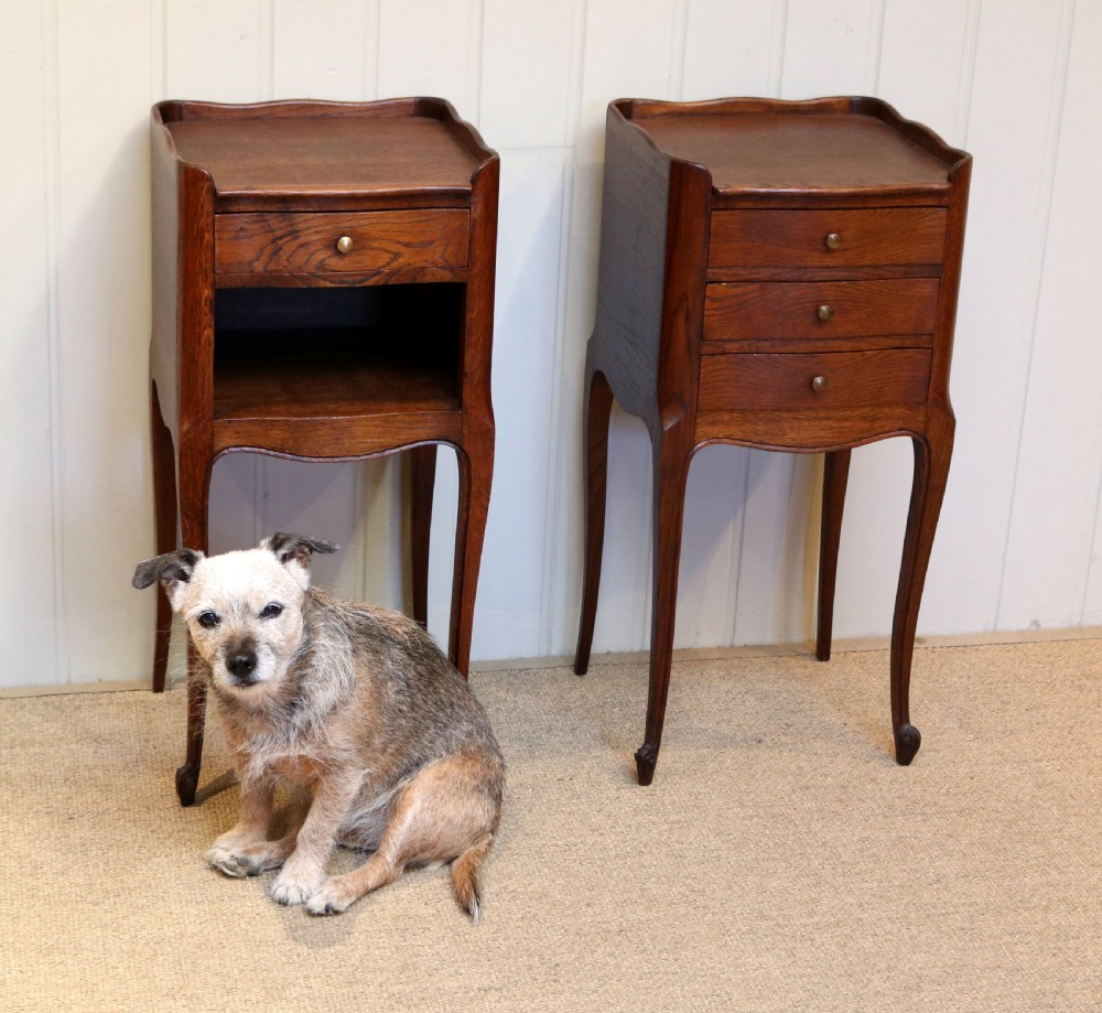 Pair Of French Oak Bedside Cabinets View V