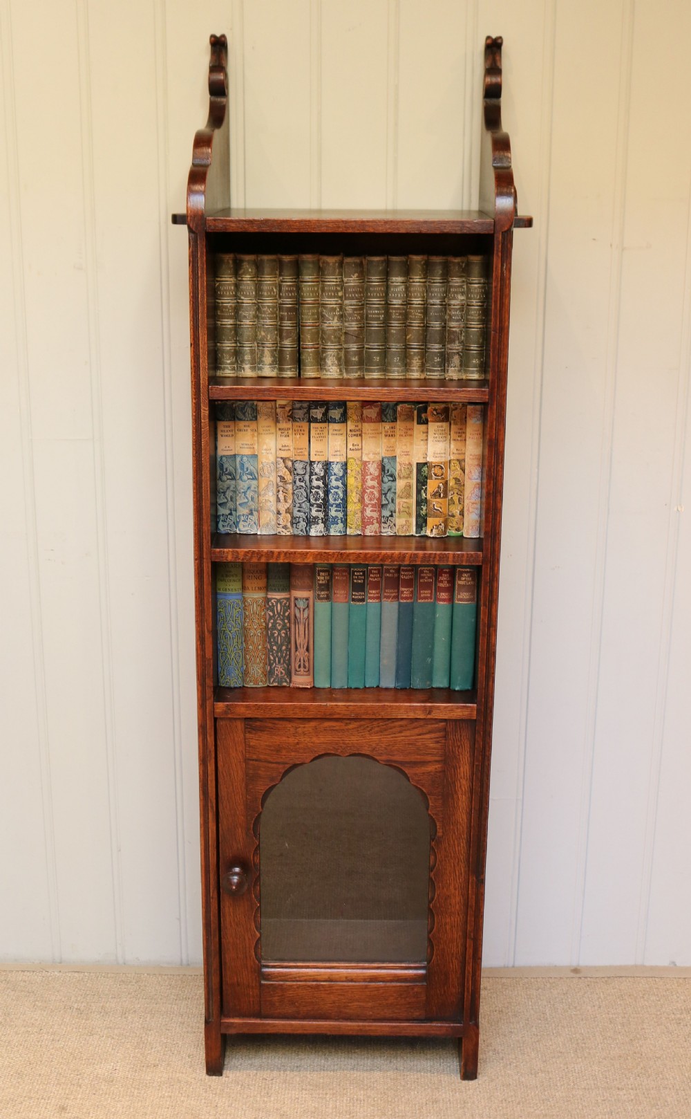 Tall Slim French Oak Bookcase