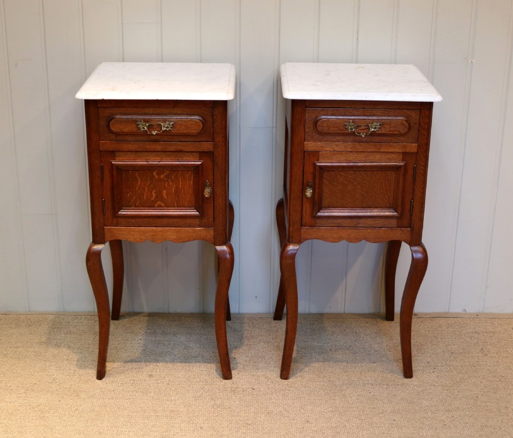 Pair Of French Oak Bedside Cabinets View II