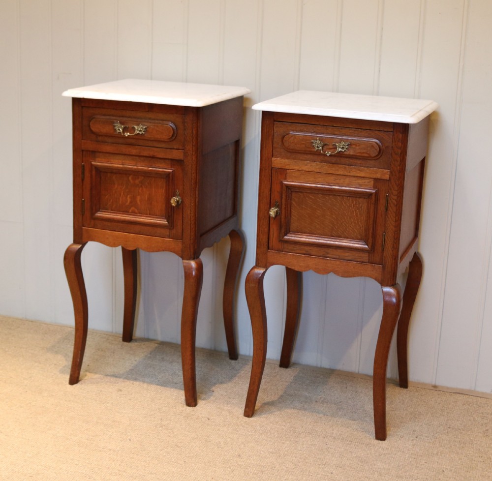 Pair Of French Oak Bedside Cabinets View III