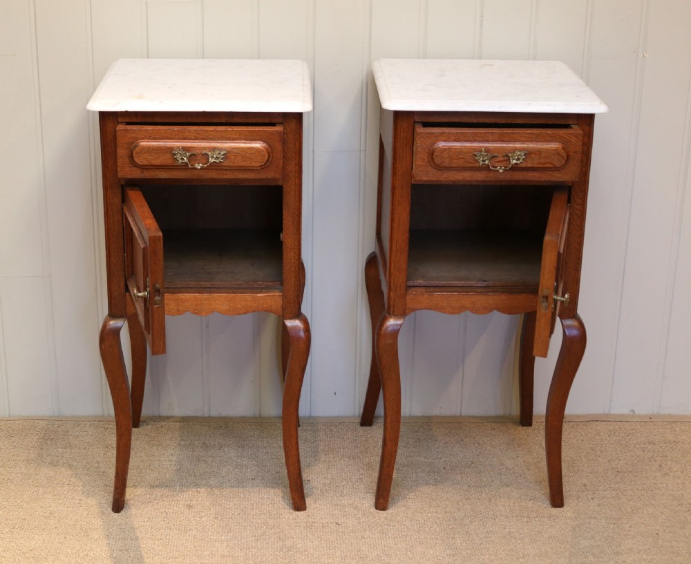 Pair Of French Oak Bedside Cabinets View V