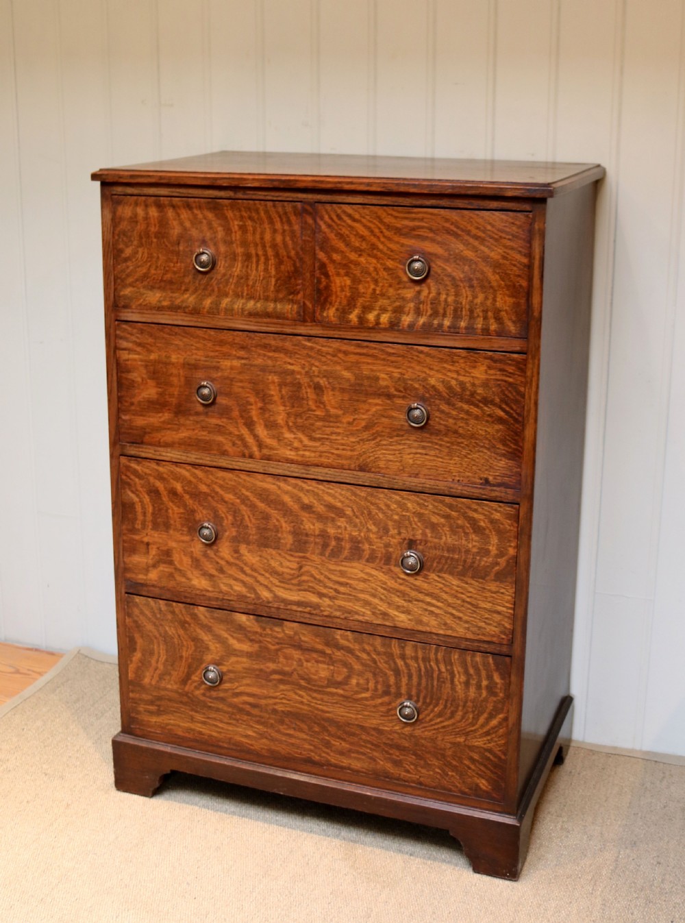 Tall Oak Chest Of Drawers