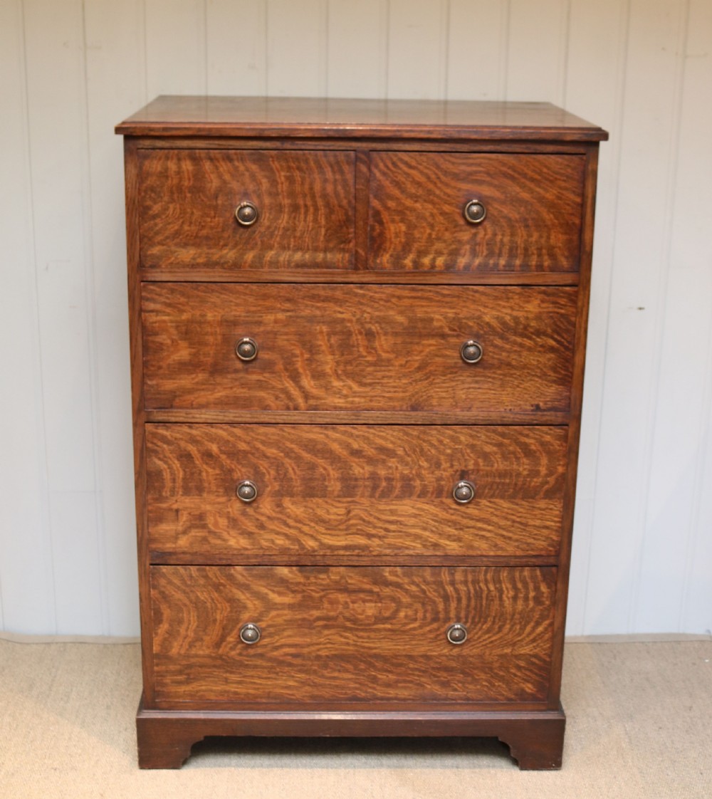 Tall Oak Chest Of Drawers View III
