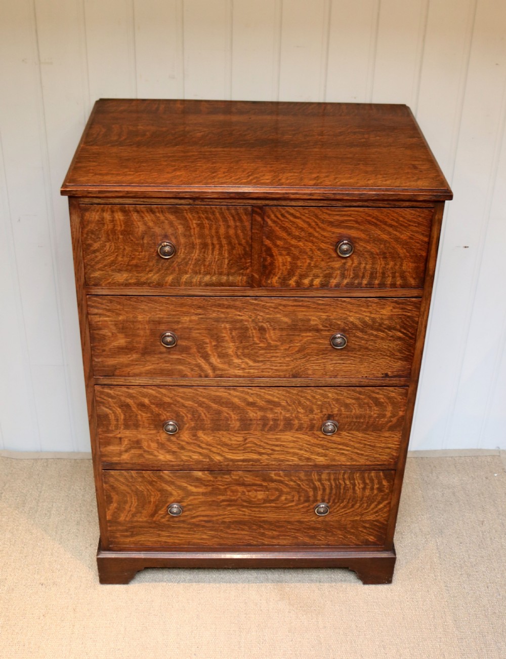 Tall Oak Chest Of Drawers View IV