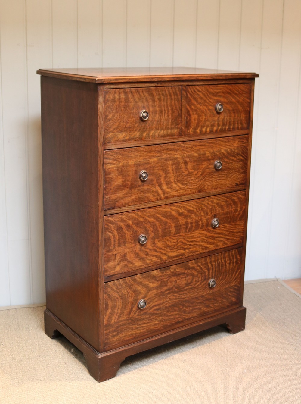 Tall Oak Chest Of Drawers View V