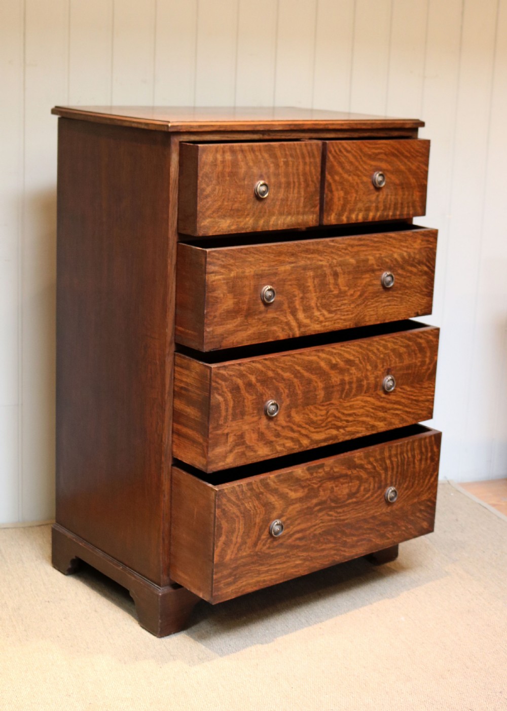 Tall Oak Chest Of Drawers View VII