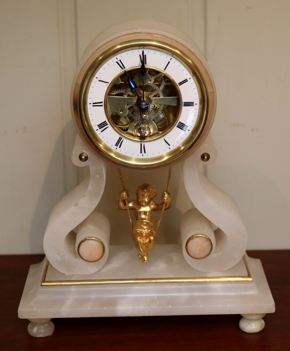 Swinging Cherub Mantel Clock