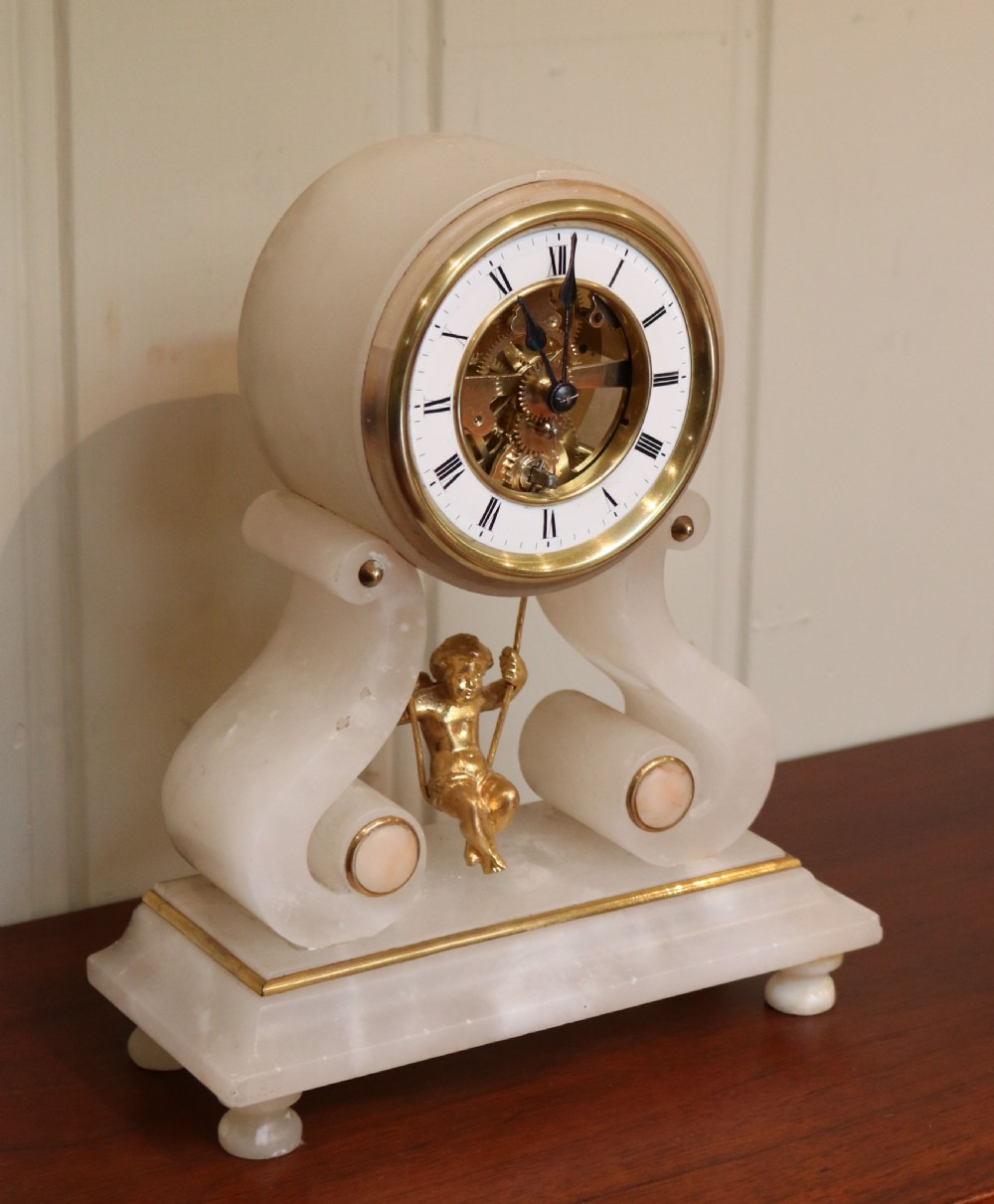 Swinging Cherub Mantel Clock View II