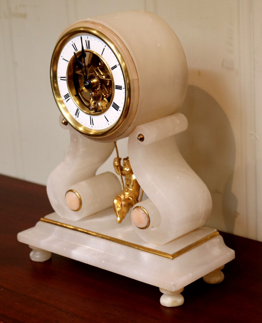 Swinging Cherub Mantel Clock View III