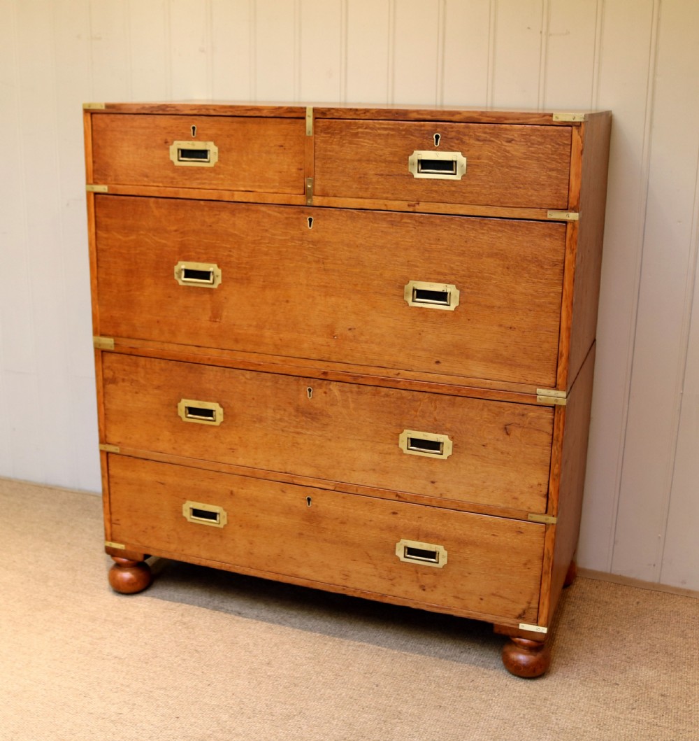 Good Quality Late 19th Century Oak Military Chest View II