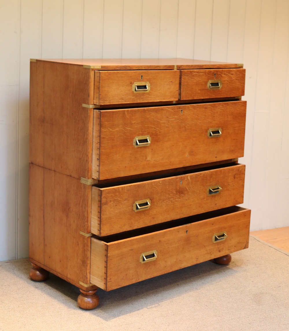 Good Quality Late 19th Century Oak Military Chest View IV