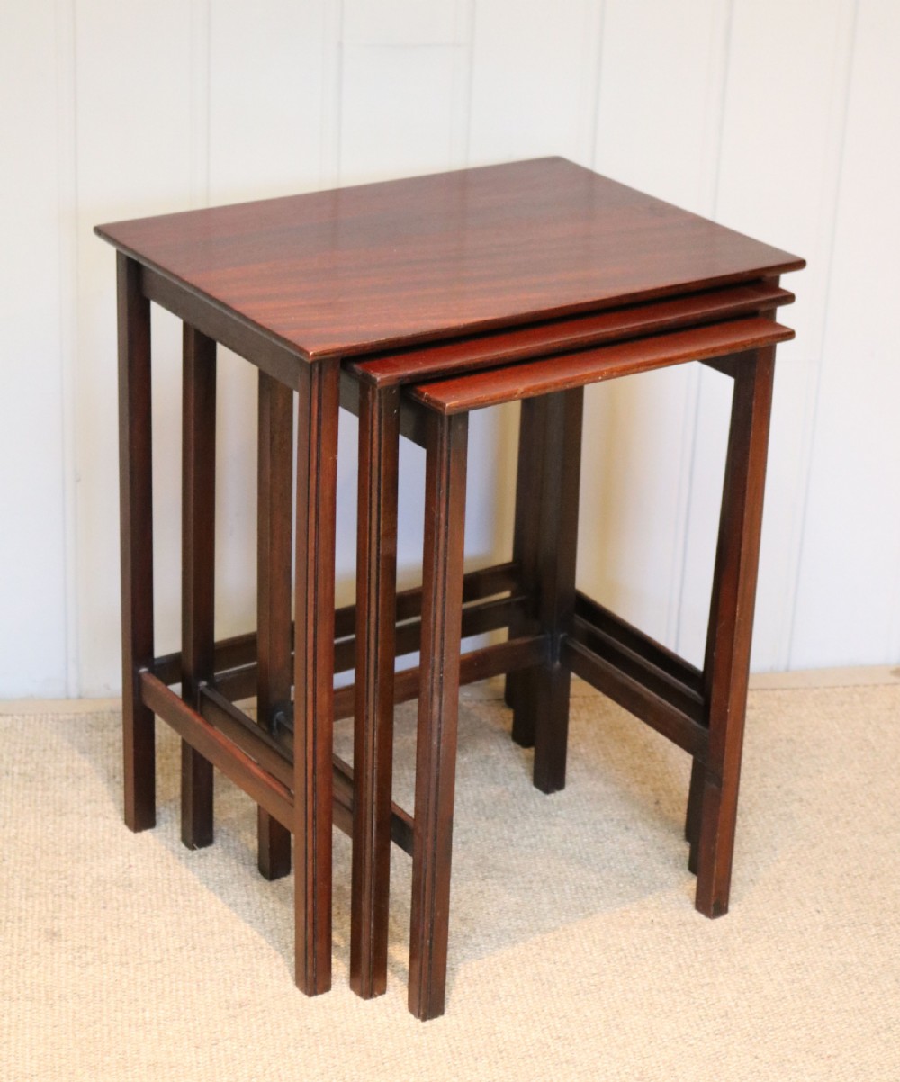 Mahogany Nest Of  3 Tables View II