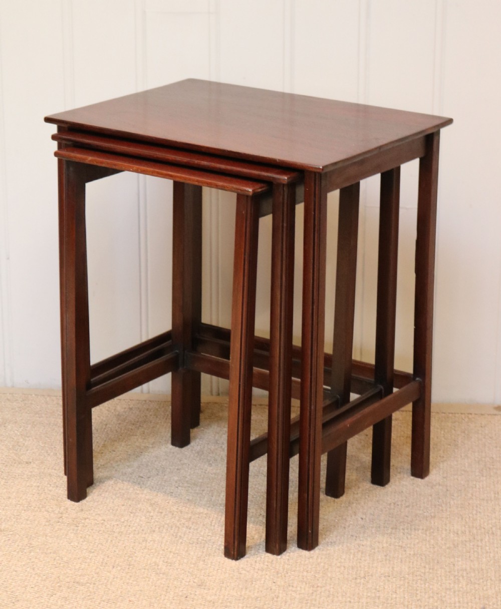 Mahogany Nest Of  3 Tables View III