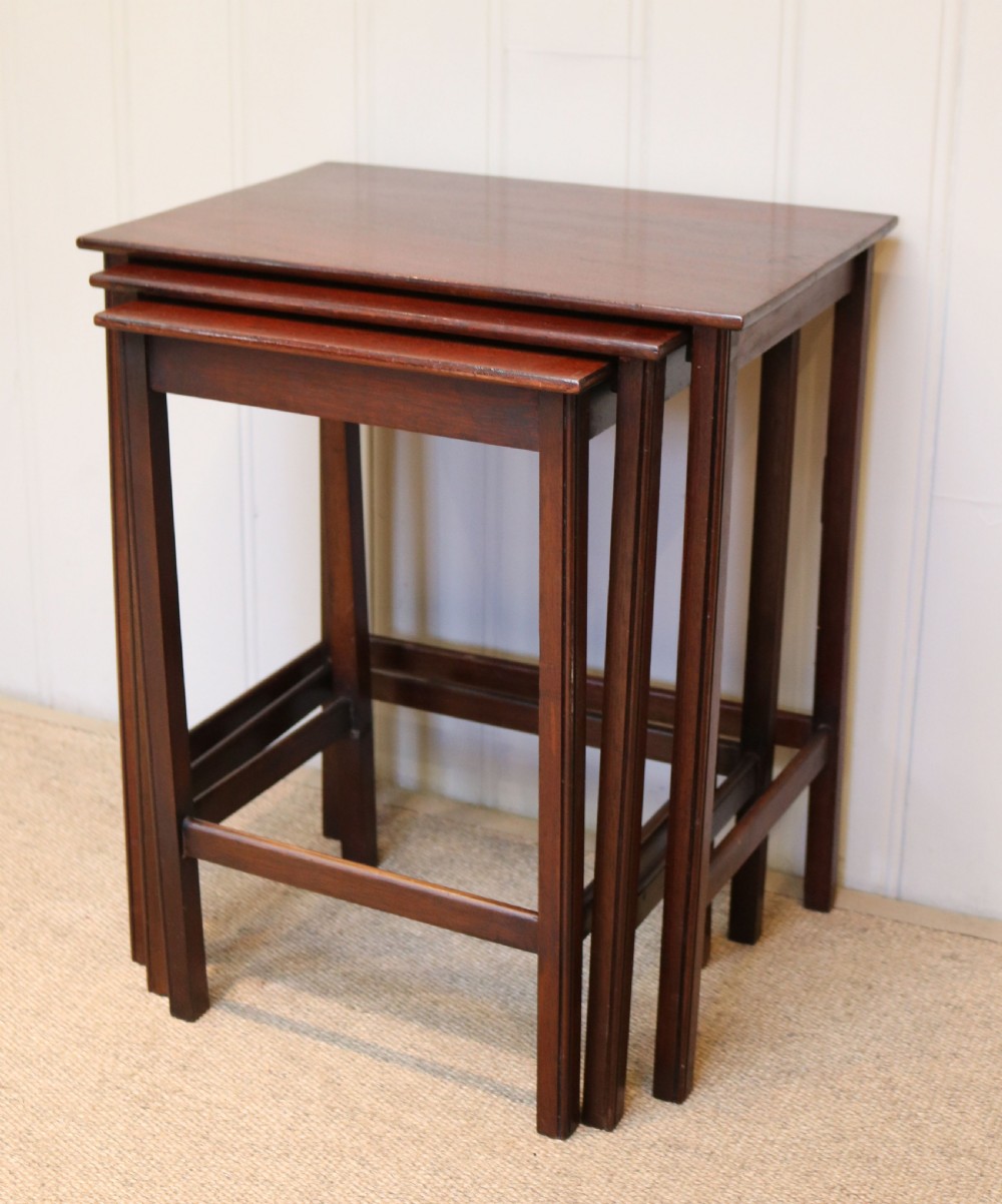 Mahogany Nest Of  3 Tables View VIII