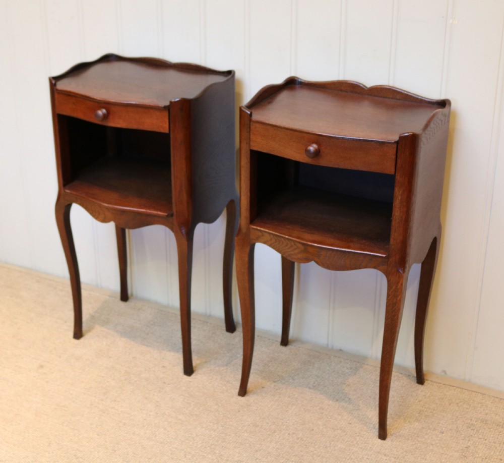 Pair Of French Oak Bedside Cabinets View II