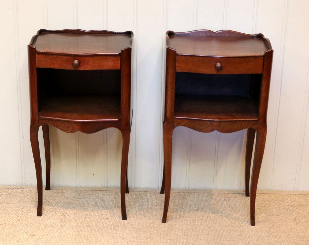 Pair Of French Oak Bedside Cabinets View III