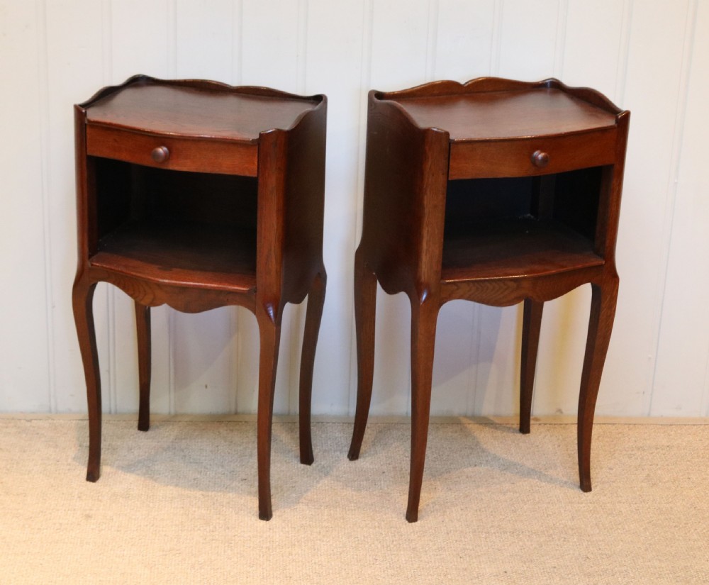 Pair Of French Oak Bedside Cabinets View V