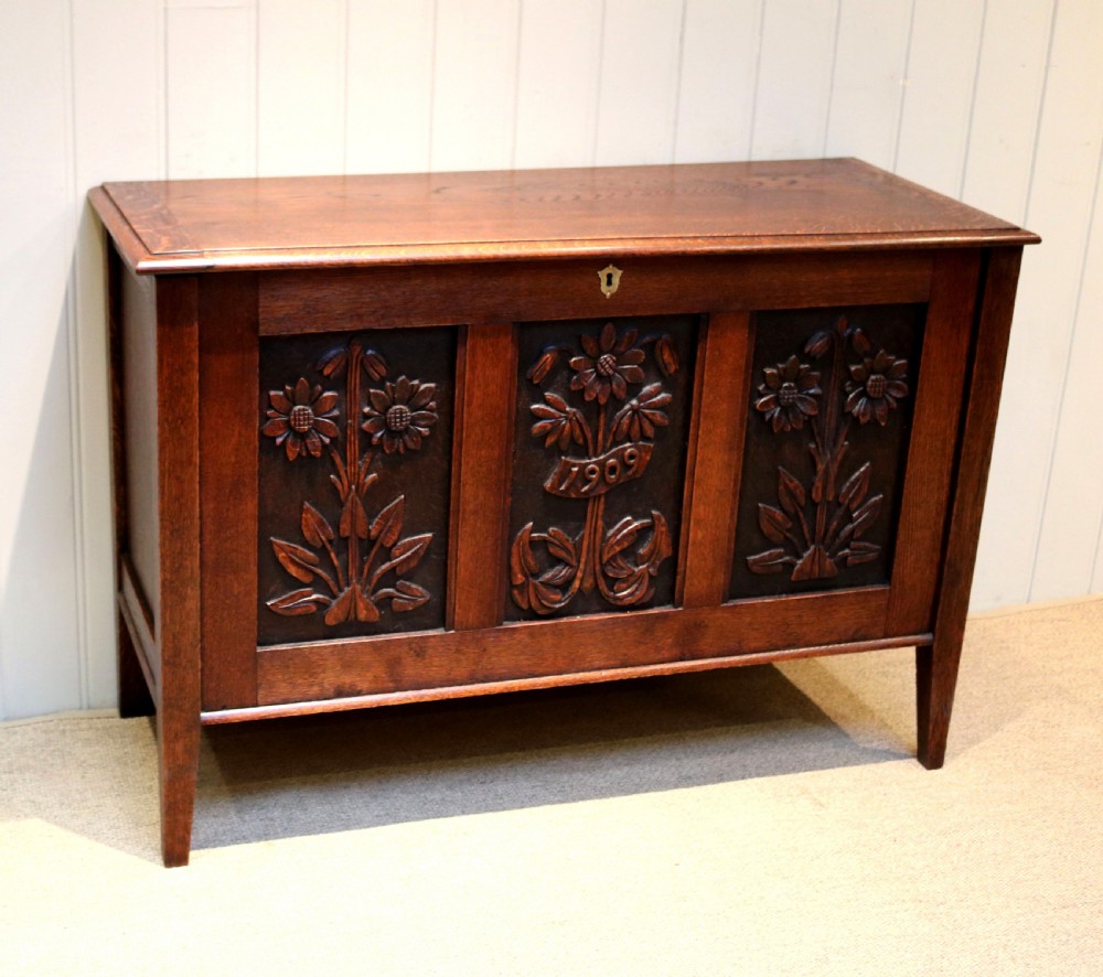 Arts And Crafts Influenced Oak Coffer View II