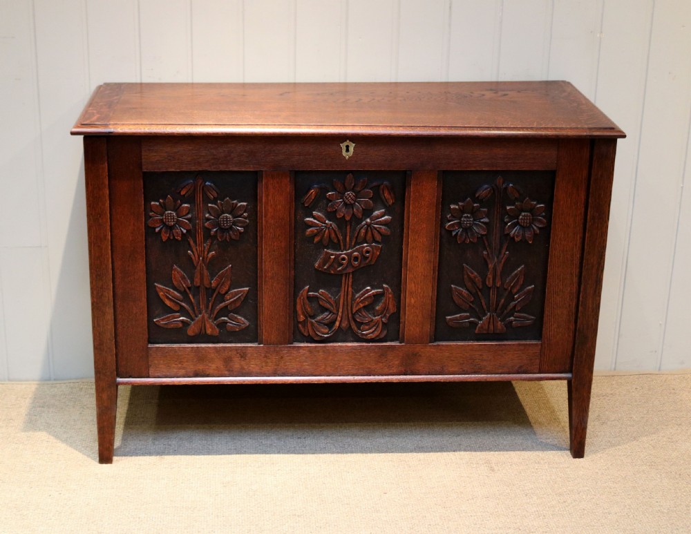Arts And Crafts Influenced Oak Coffer View V