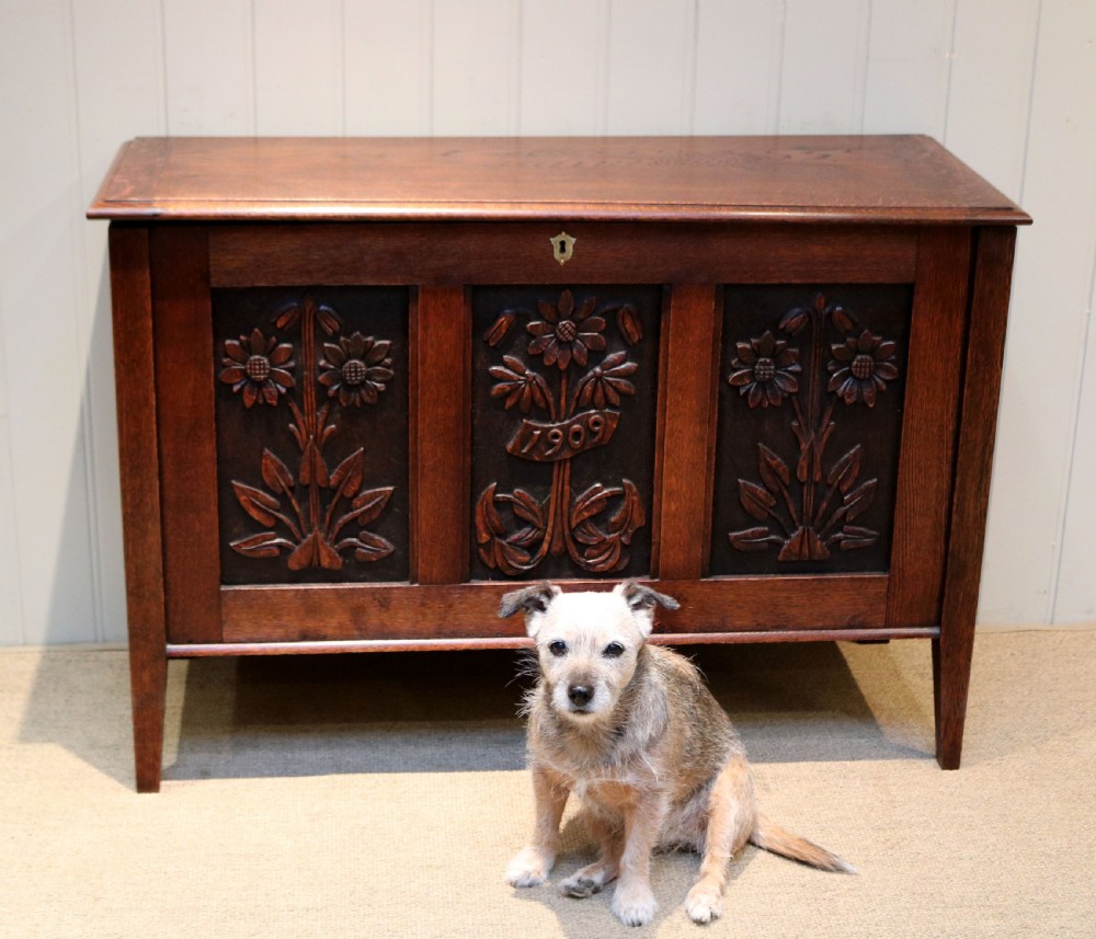 Arts And Crafts Influenced Oak Coffer View VI