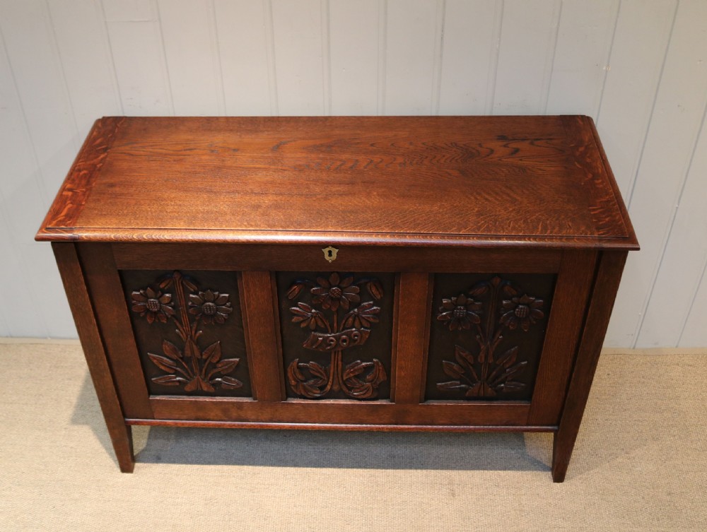 Arts And Crafts Influenced Oak Coffer View VII