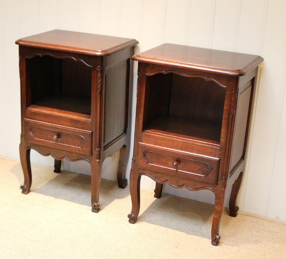 Pair Of French Oak Bedside Cabinets View II