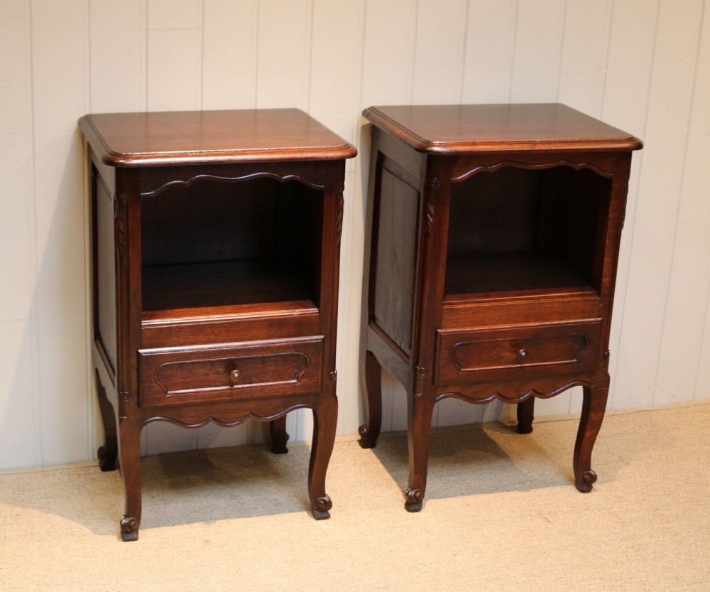 Pair Of French Oak Bedside Cabinets View III