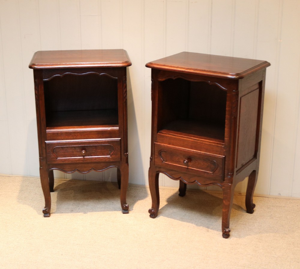 Pair Of French Oak Bedside Cabinets View V