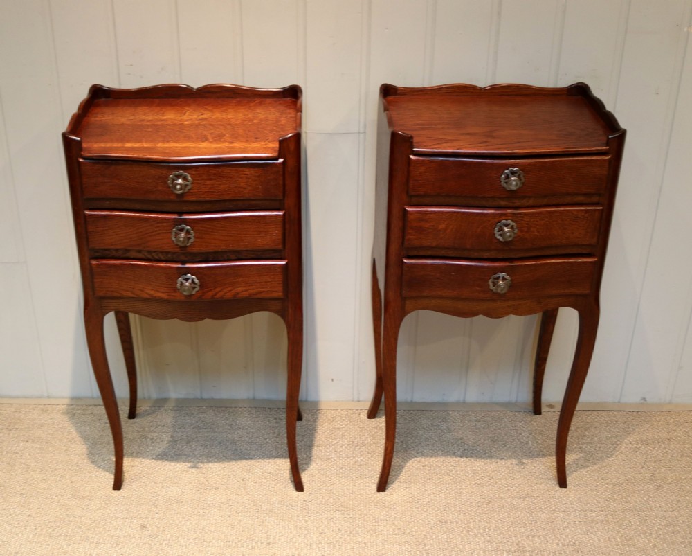 Pair Of French Oak Bedside Cabinets View II