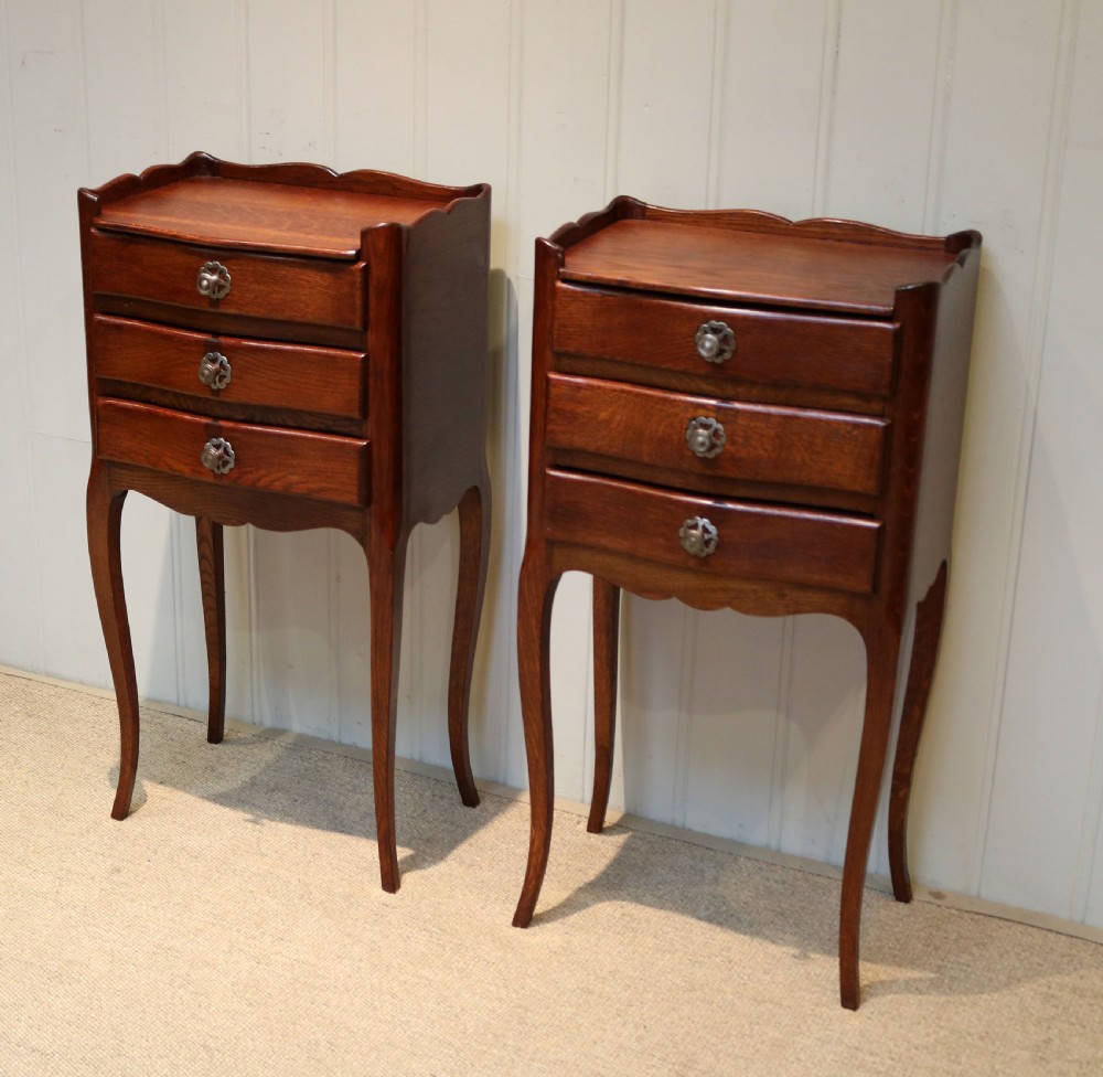 Pair Of French Oak Bedside Cabinets View III