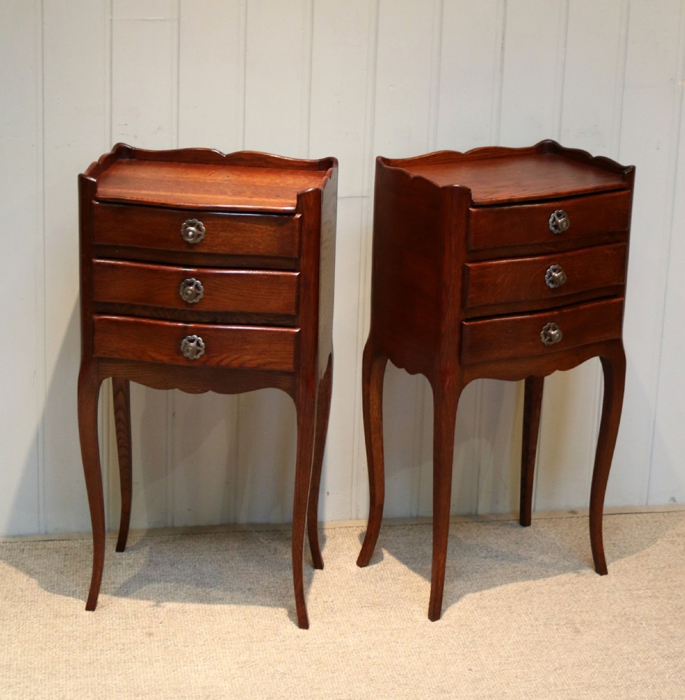 Pair Of French Oak Bedside Cabinets View VI