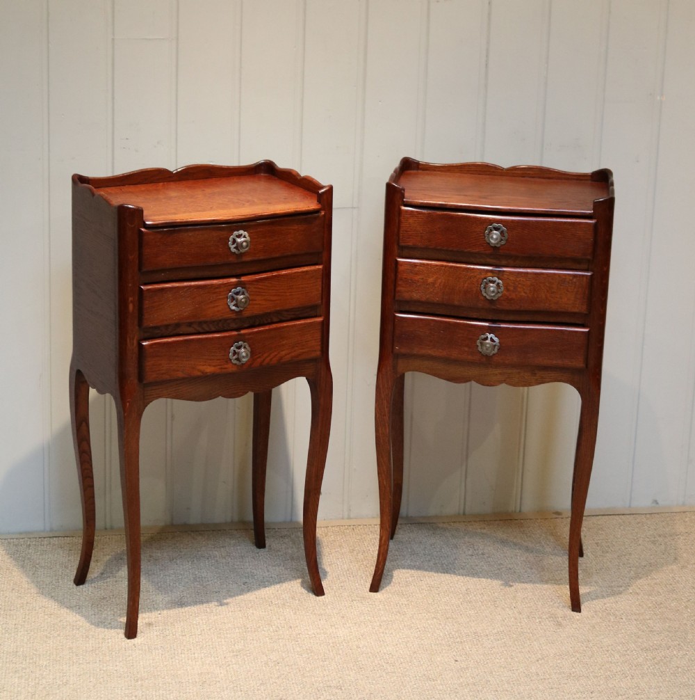 Pair Of French Oak Bedside Cabinets View VII