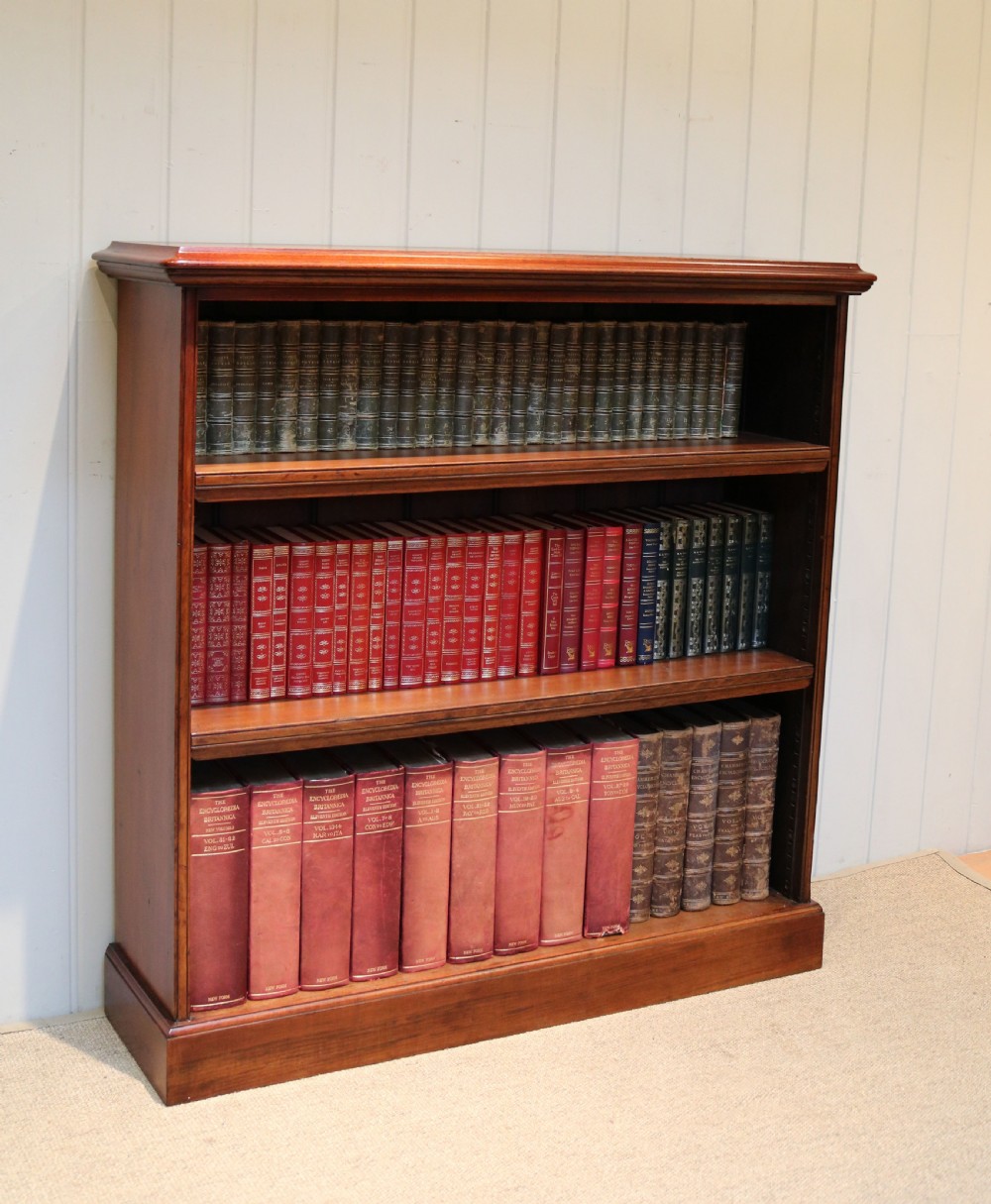 Late 19th Century Walnut Open Bookcase