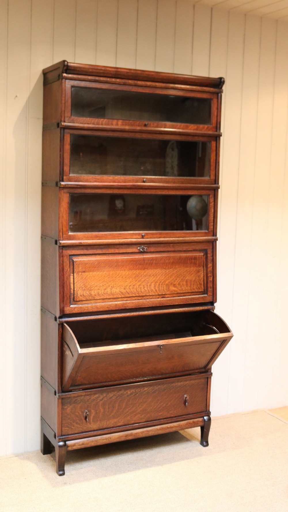 Unusual Substantial Globe Wernicke Cabinet Bookcase View II