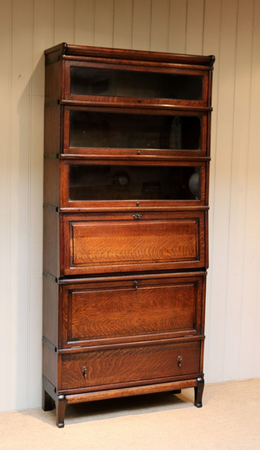 Unusual Substantial Globe Wernicke Cabinet Bookcase View VI