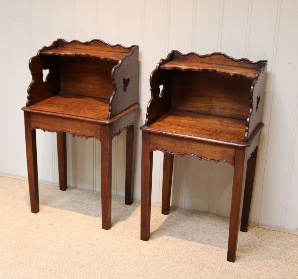 Pair of French Oak bedside Cabinets View III