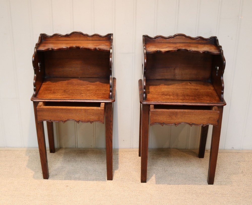 Pair of French Oak bedside Cabinets View IV