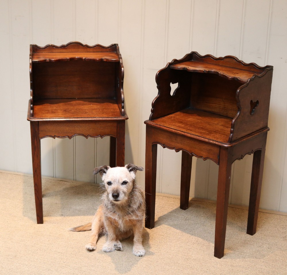 Pair of French Oak bedside Cabinets View VI