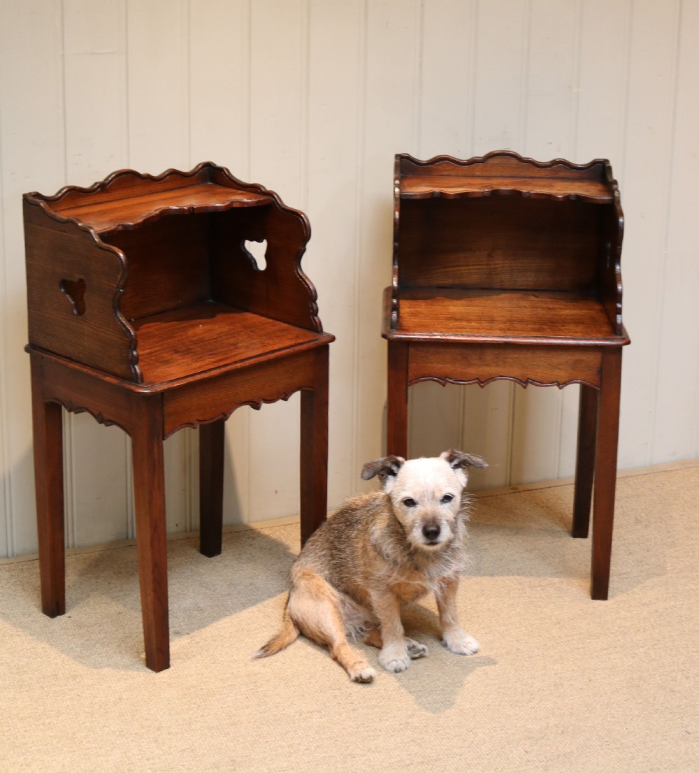Pair of French Oak bedside Cabinets View IX