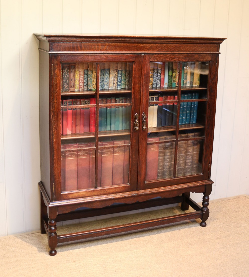 Oak Glazed Bookcase