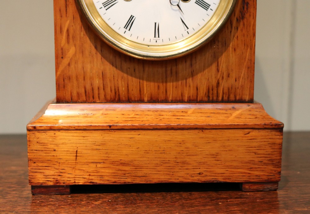 Golden Oak Mantel Clock By Queen Victoria's Clockmaker View IV