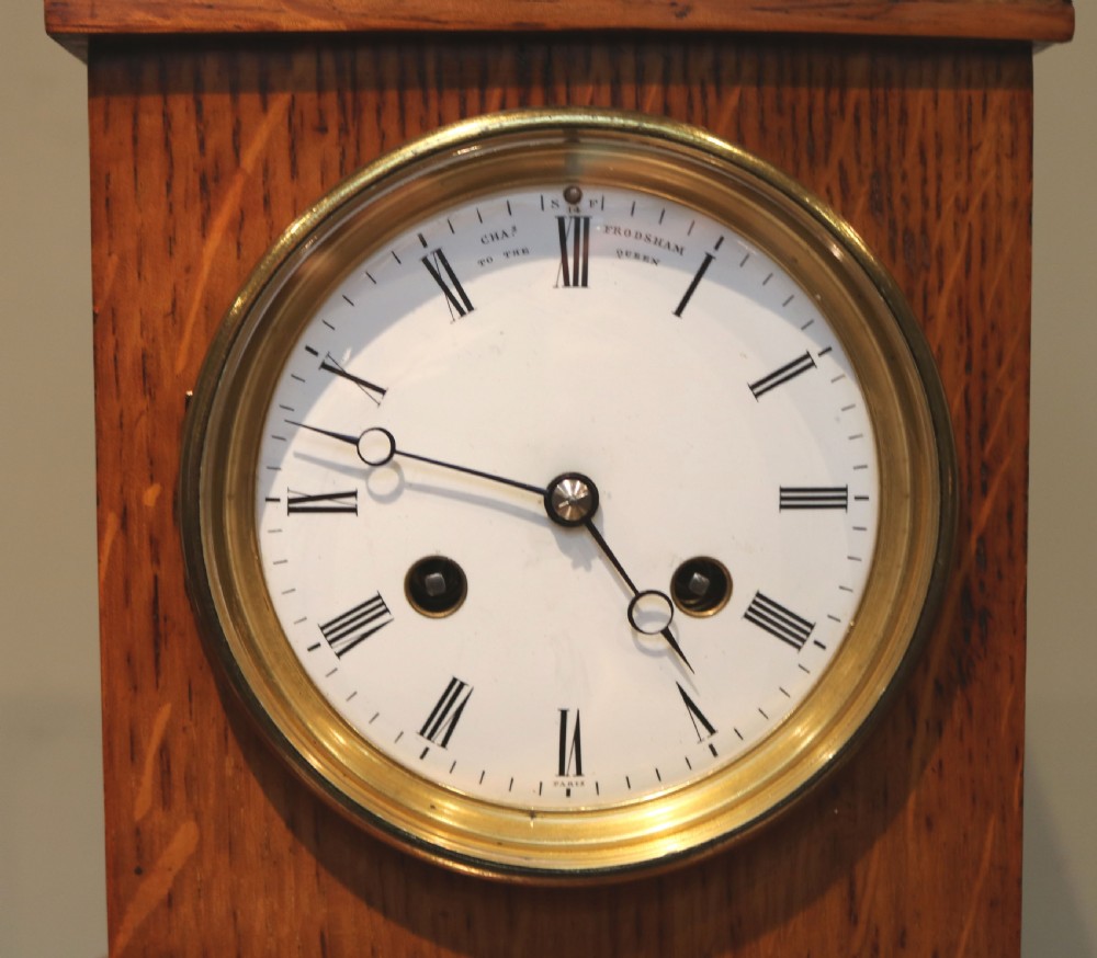 Golden Oak Mantel Clock By Queen Victoria's Clockmaker View V