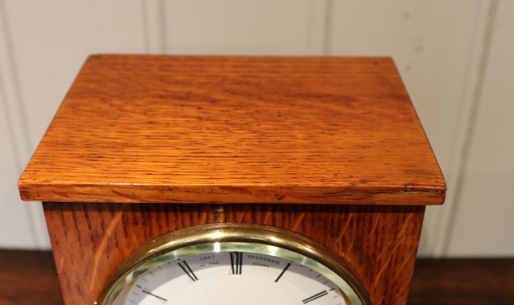 Golden Oak Mantel Clock By Queen Victoria's Clockmaker View VII