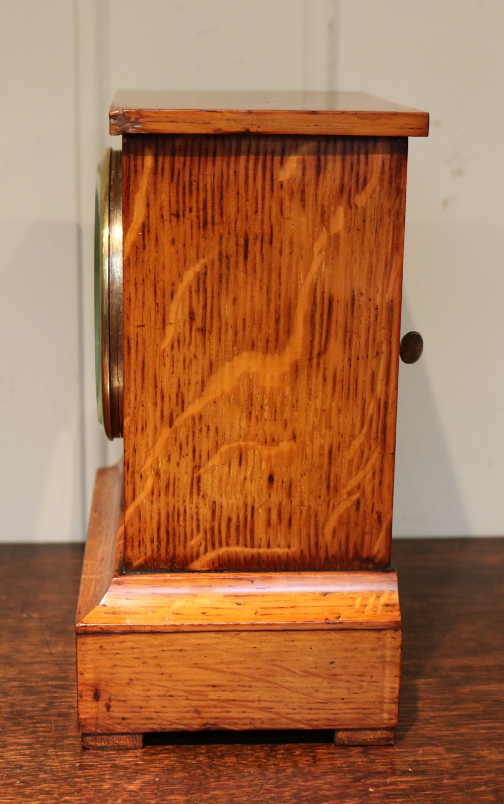 Golden Oak Mantel Clock By Queen Victoria's Clockmaker View VIII