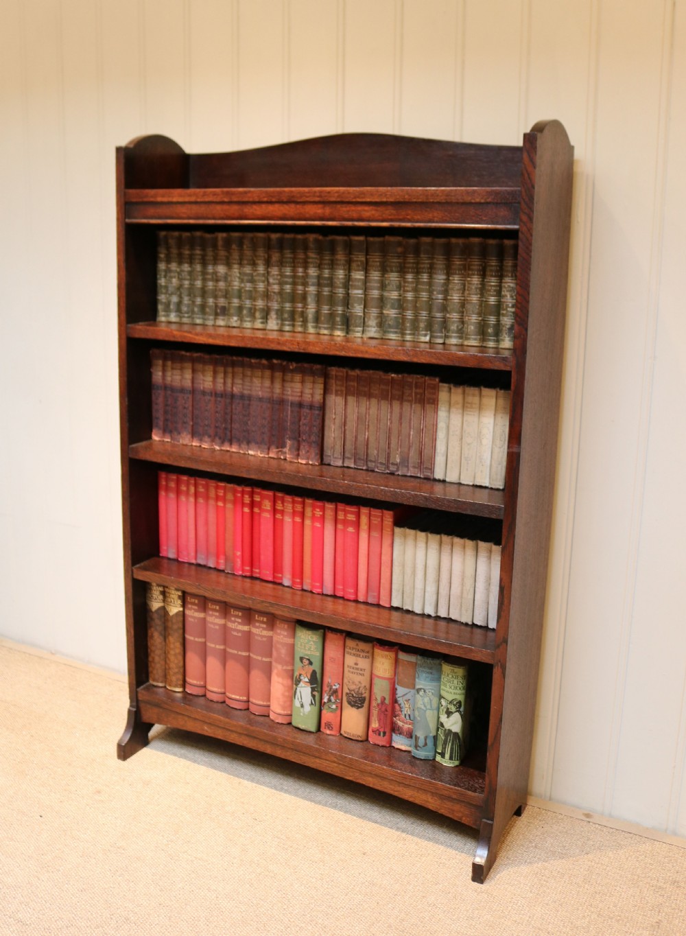 Heals Dark Oak Open Bookcase View IV