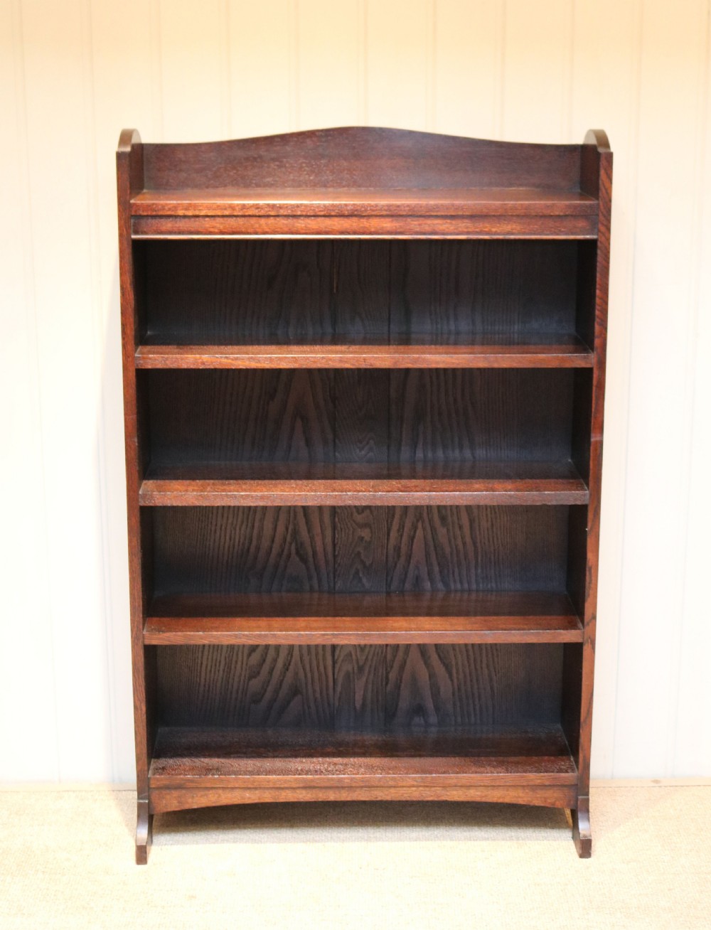 Heals Dark Oak Open Bookcase View VI