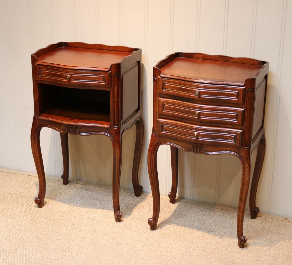 Pair Of French Oak Bedside Cabinets View V